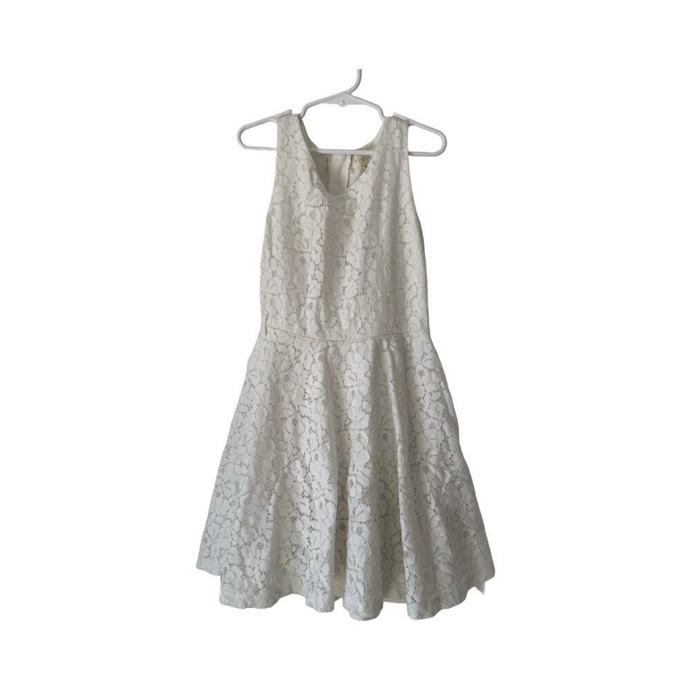 btween White Lace Fit & Flare Dress - Size 8